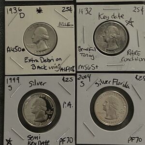 Vintage Coin Collection with Rare Quarters